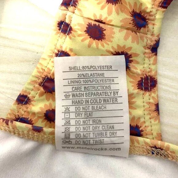 Motel RocksDaisy Print Bikini Bottom XS Retro Floral Swim - Picture 6 of 10